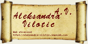 Aleksandra Vilotić vizit kartica